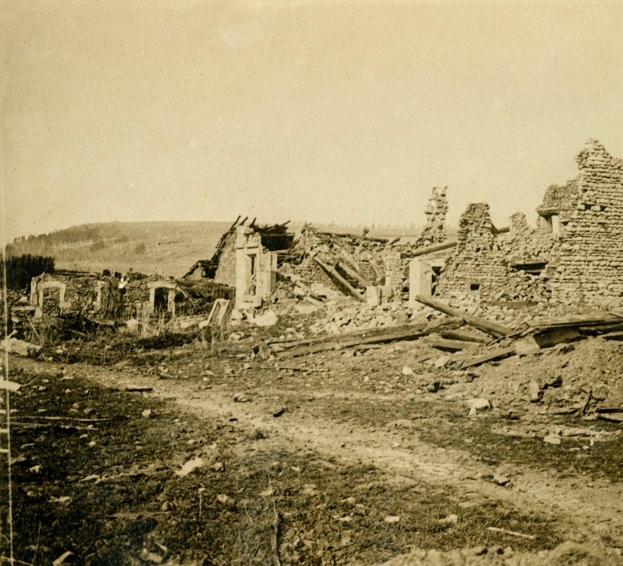 Ruins of Les Éparges, Northern France, c1914-c1918 by Unbekannt