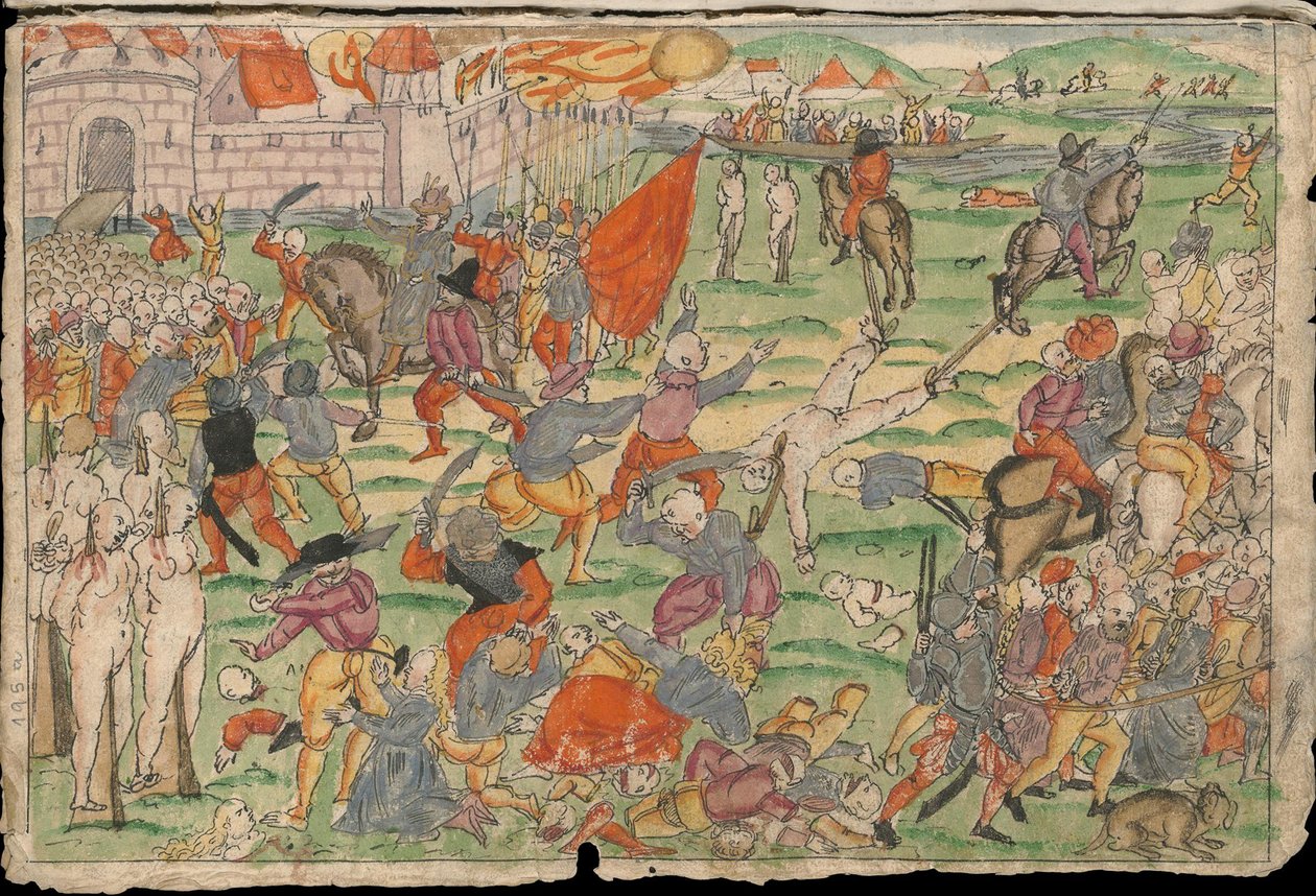 Russian Atrocities in Livonia, July and August 1577. From Johann Jakob Wicks Sammlung von Nachrichten by Unbekannt