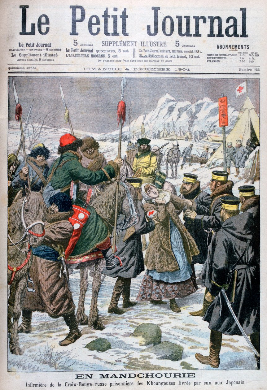 Russian Nurse Taken Prisoner by the Manchus Being Handed Over to the Japanese, Manchuria, 1904 by Unbekannt