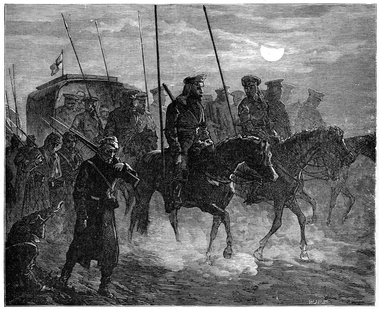 Russian Wounded Leaving Plevna, Russo-Turkish War by Unbekannt