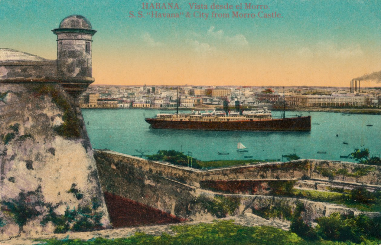 SS Havana and City from Morro Castle, Havana, Cuba by Unbekannt