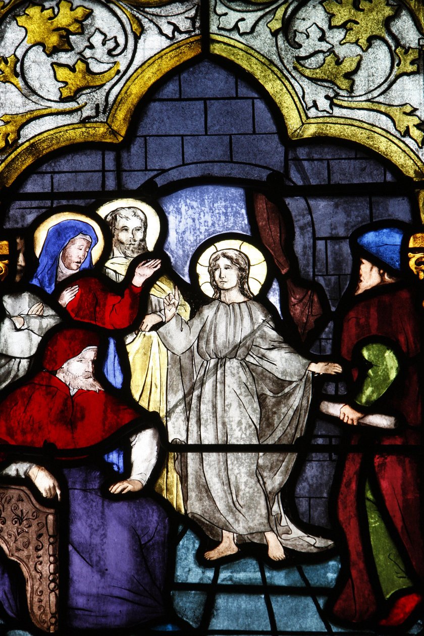 Saint-Corentin Cathedral, Quimper Stained glass: Jesus and the Doctors of the Law, Quimper, France by Unbekannt