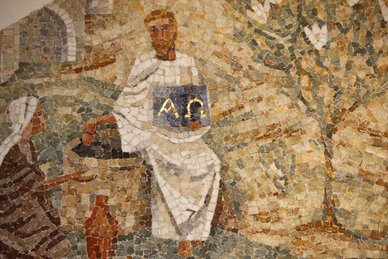 Saint-Maurice abbey basilica, Mosaic: Jesus and the Samaritan at Jacob