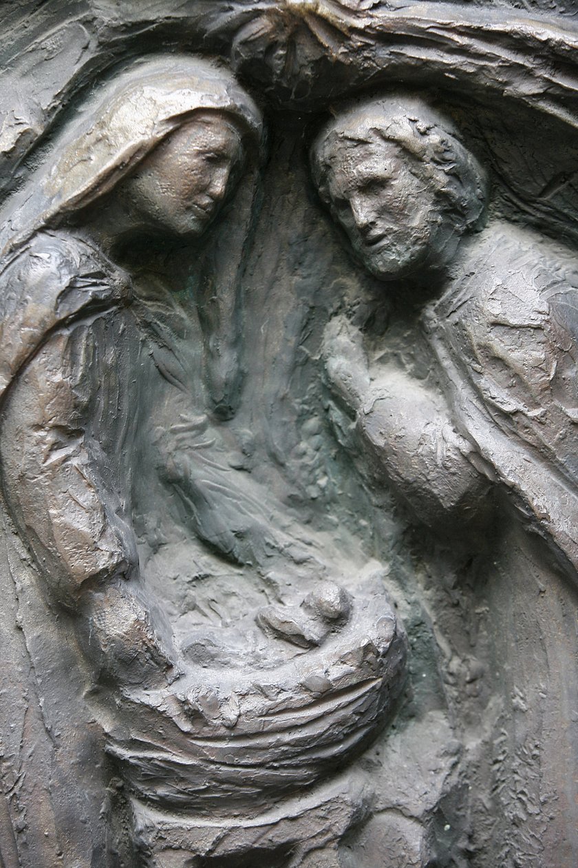 Saint-Pierre de Montmartre Church: Notre Dame Door Sculpture: Nativity, Paris, France by Unbekannt