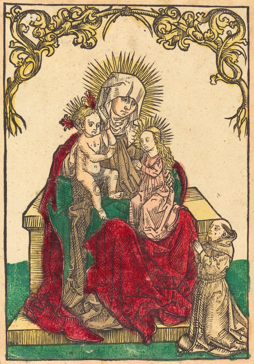 Saint Anne, The Madonna and Child, and a Franciscan Monk by Unbekannt