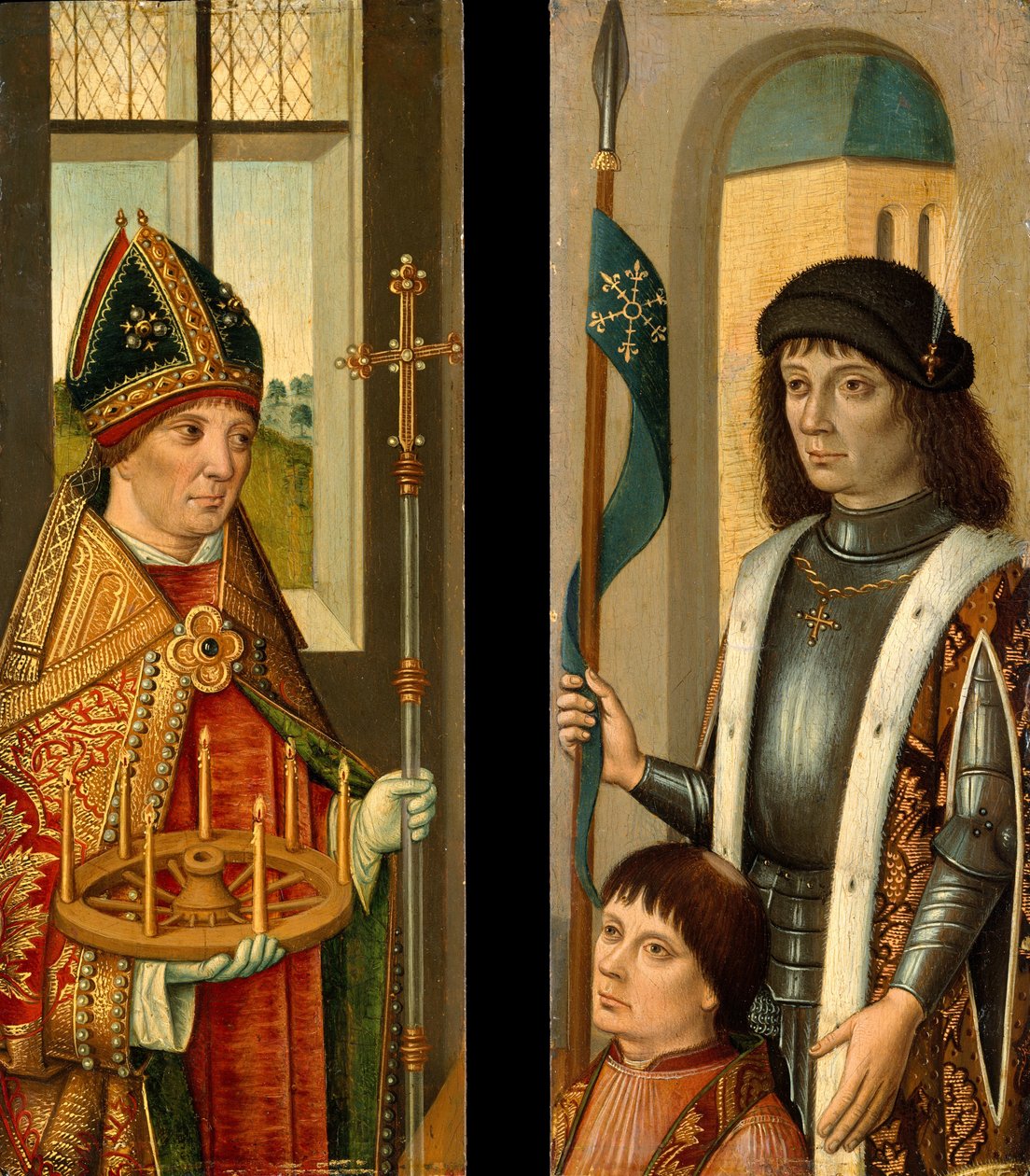 Saint Donatian, Saint Victor Presenting a Donor by Unbekannt