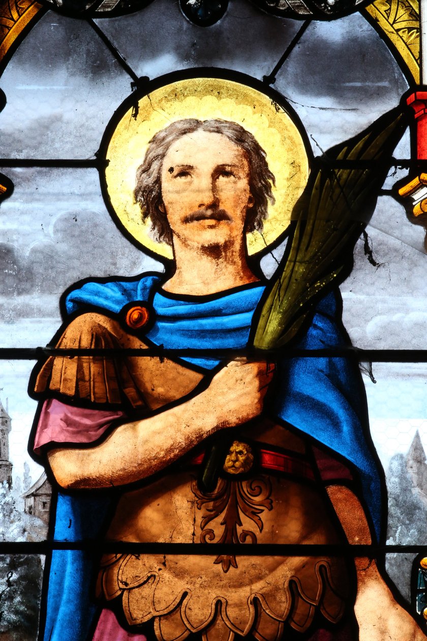 Saint Fargeau Church, Stained Glass Window, Saint Julien by Unbekannt