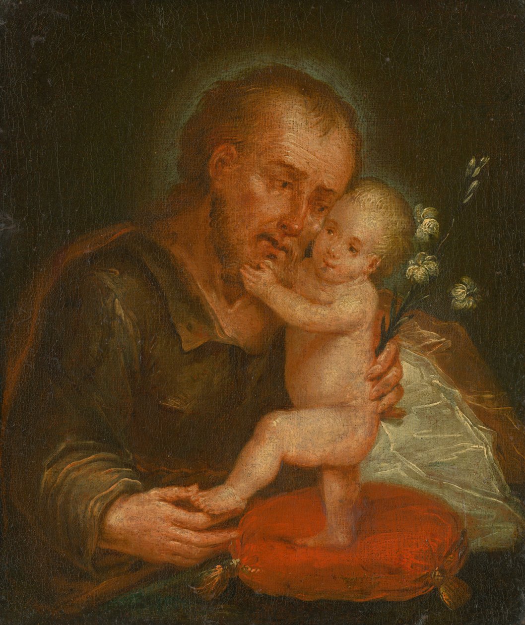 Saint Joseph with Baby Jesus by Unbekannt