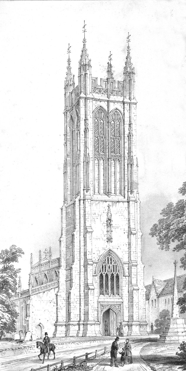 Saint Peters Church, Evercreech, Somerset, c1850s by Unbekannt