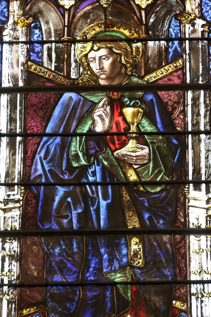Saint Pierre Cathedral. Stained Glass Window. Saint John. Geneva, Switzerland by Unbekannt