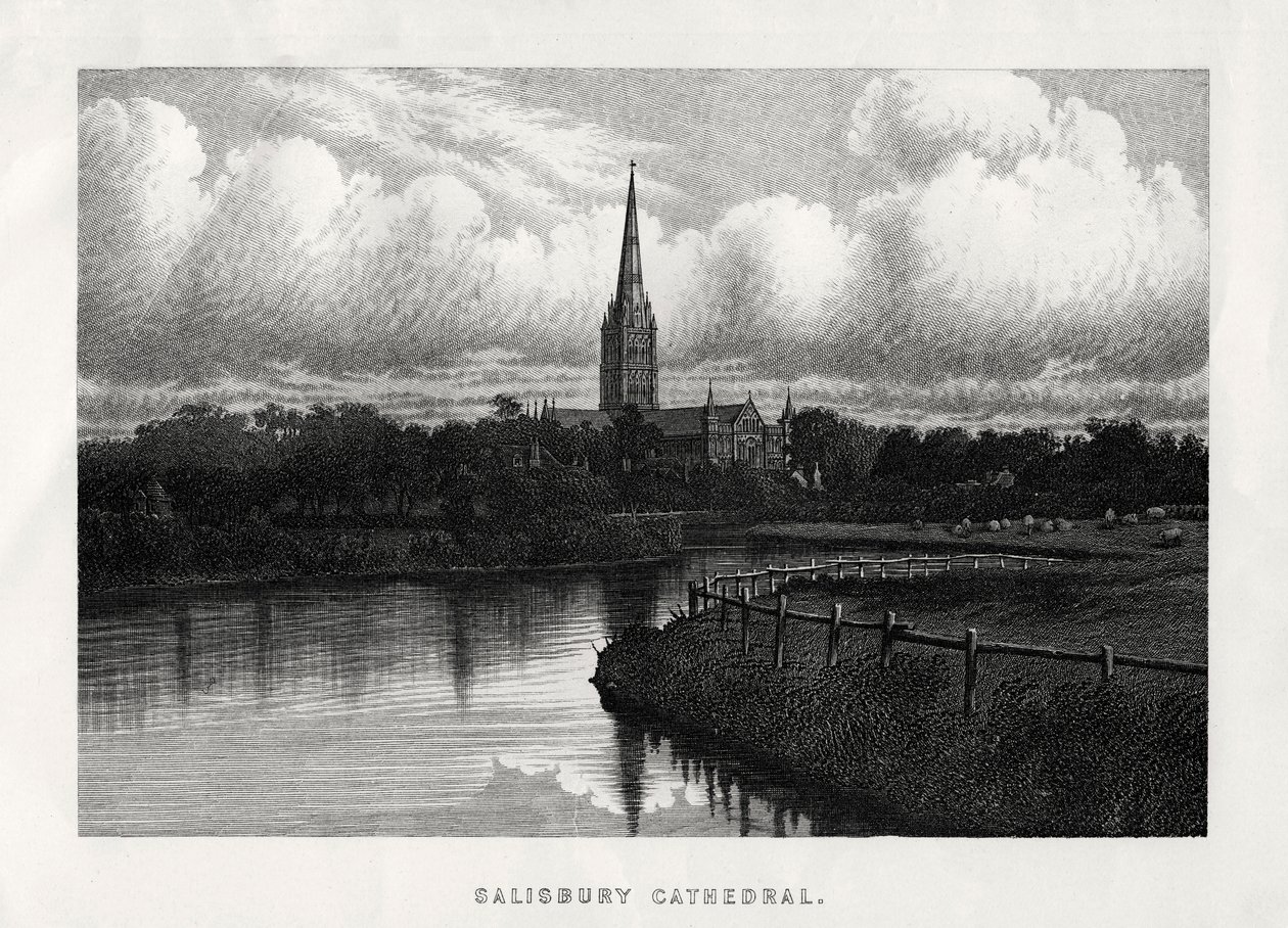 Salisbury Cathedral, Wiltshire, England, 19th Century by Unbekannt
