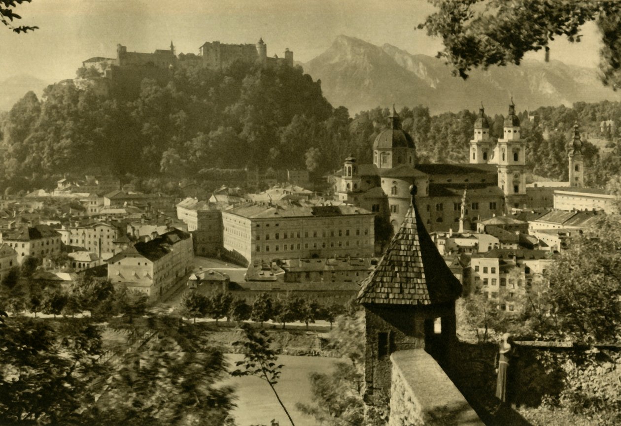 Salzburg from the Kapuzinerberg, Austria, c1935 by Unbekannt