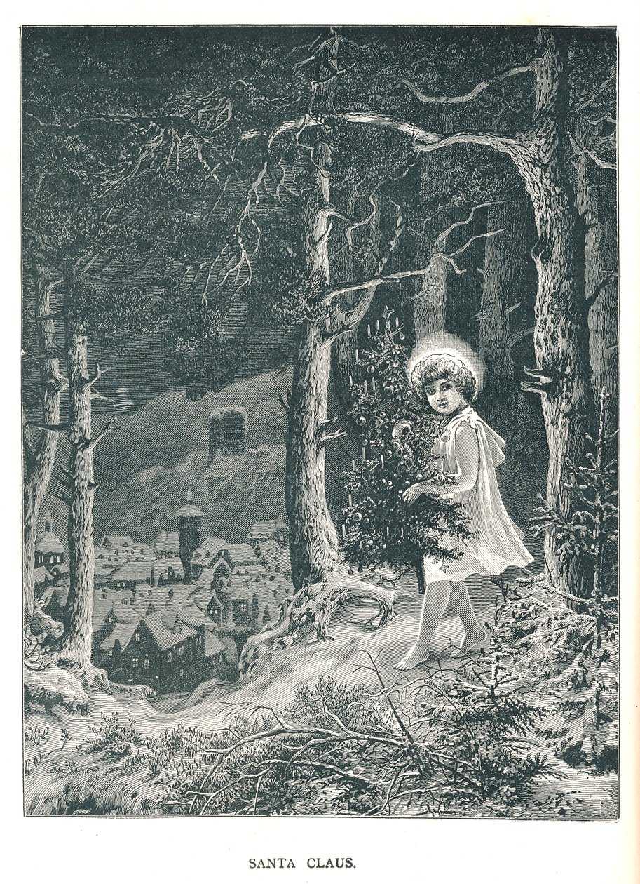 Santa Claus. Illustration From The Strand Magazine January-June 1891 by Unbekannt