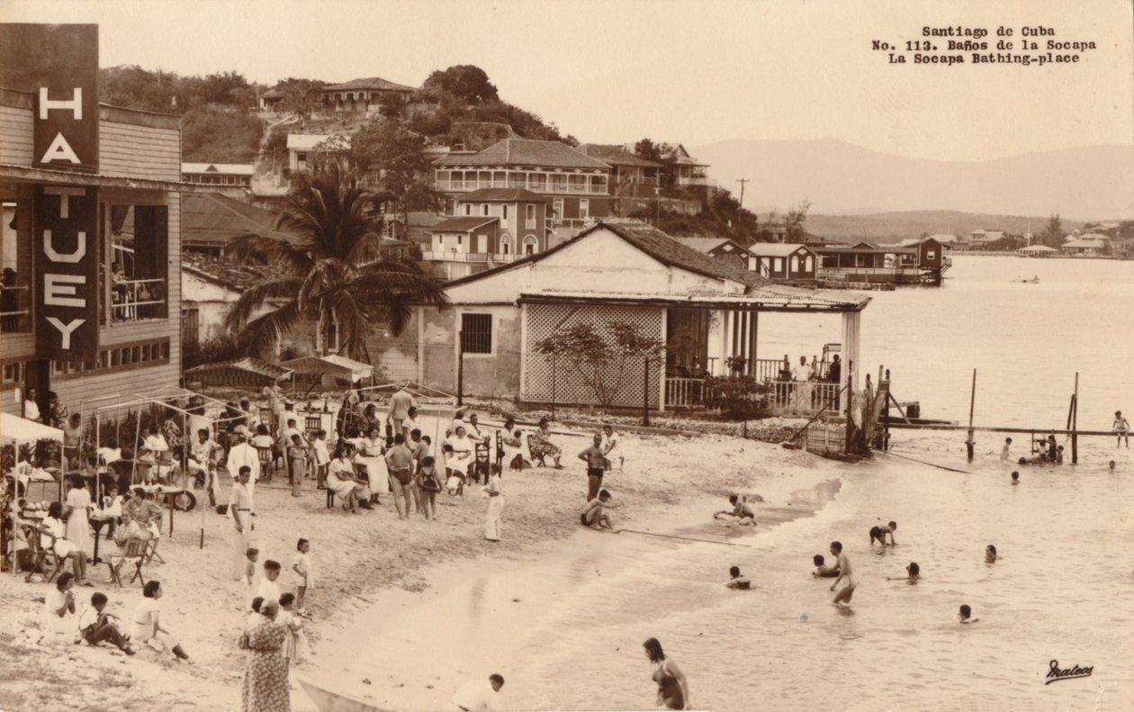 Santiago de Cuba. La Socapa Bathing-place, Cuba, c1900s by Unbekannt