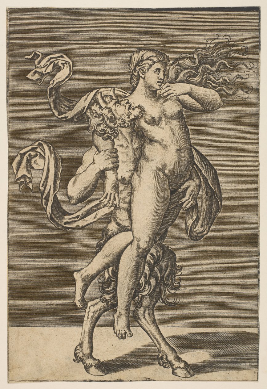 Satyr Carrying a Nymph Restraining Her Right Arm by Unbekannt