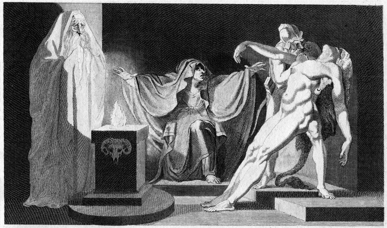 Saul and the Witch of Endor, 1792 by Unbekannt