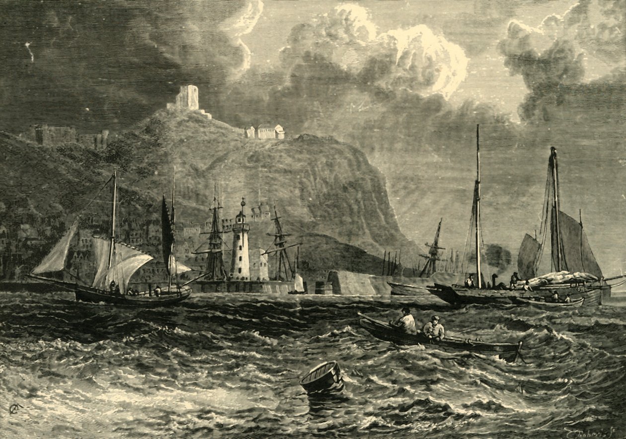 Scarborough Castle, from the Sea by Unbekannt