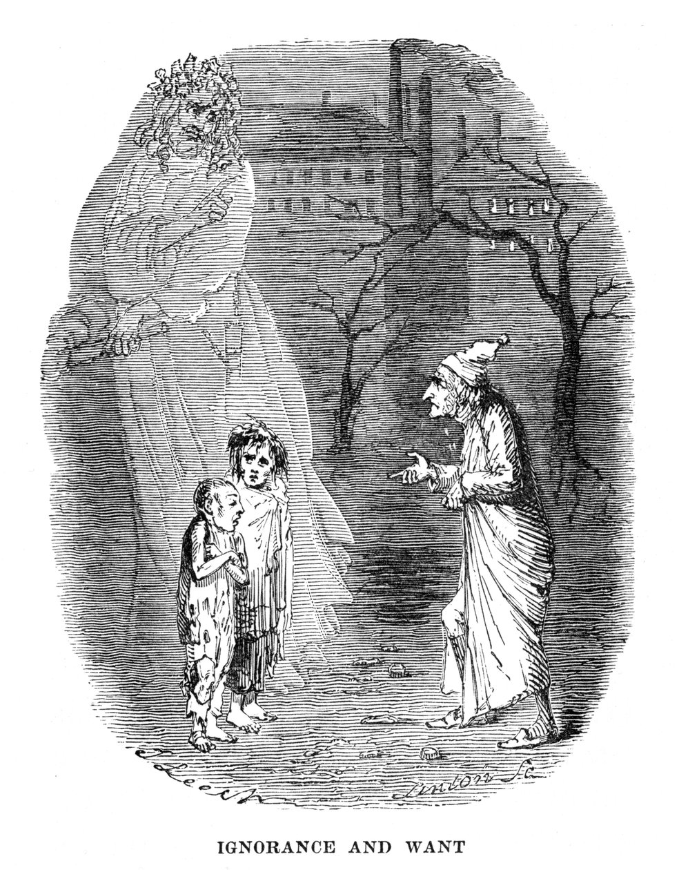 Scene from A Christmas Carol by Charles Dickens, 1843 by Unbekannt