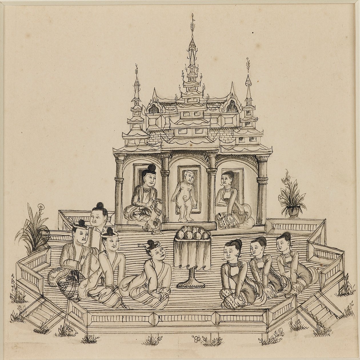 Scene from the Vessantara Jataka, c1880 by Unbekannt