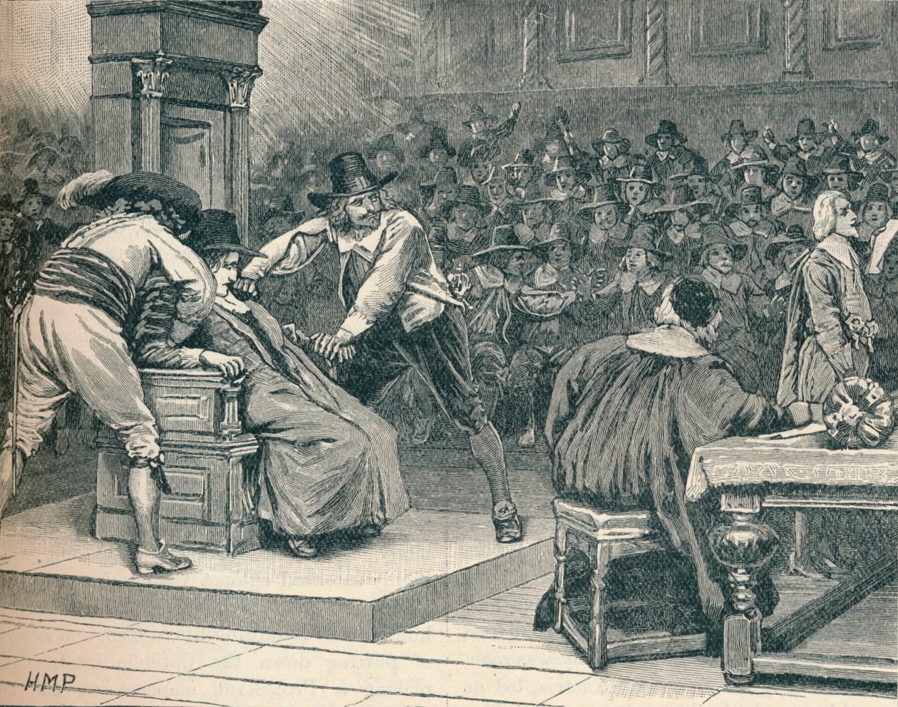 Scene in the House of Commons: the Speaker coerced, 1629 by Unbekannt