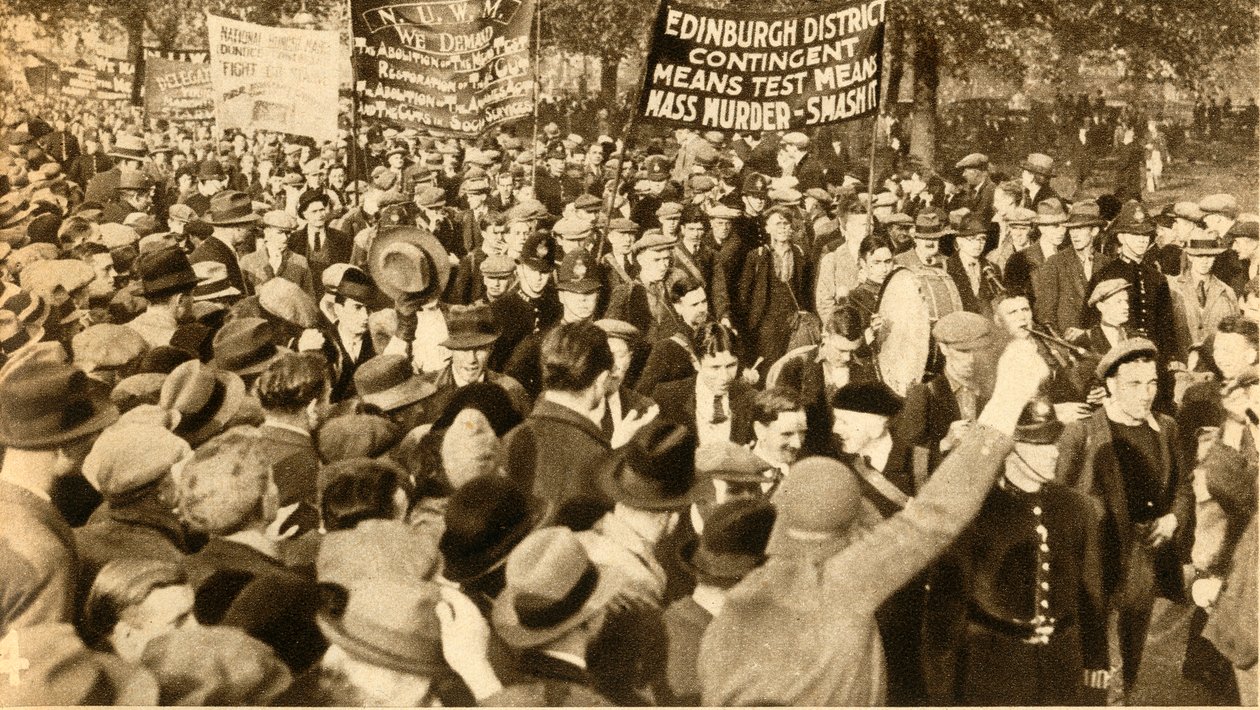 Scottish Marchers, Means Test Protests, Hyde Park, London by Unbekannt