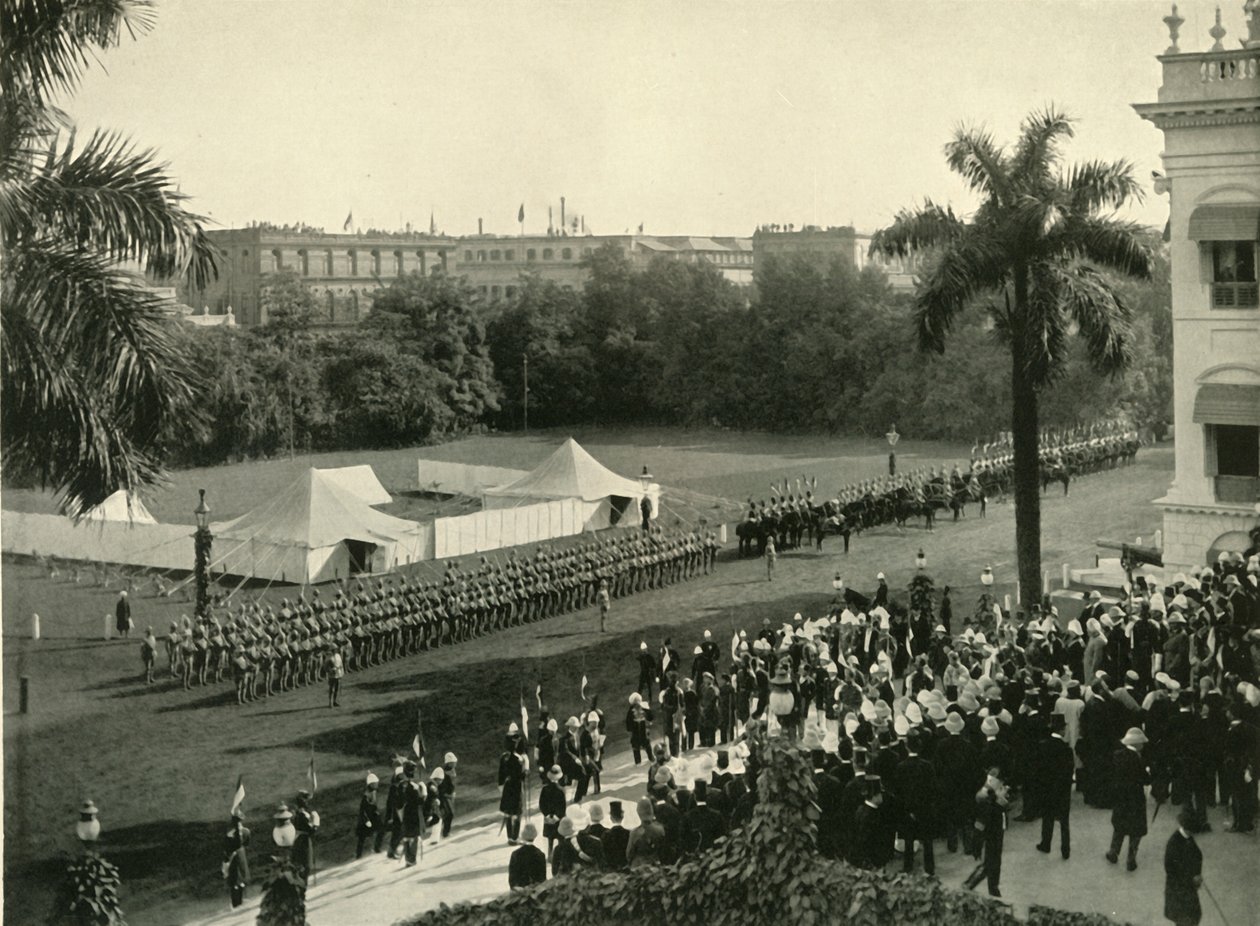 Second Arrival of Lord Curzon at Government House, 1904 by Unbekannt