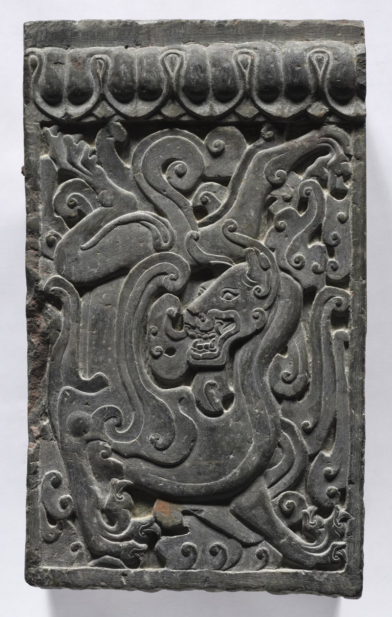 Section of a Coffin Platform: Feline by Unbekannt