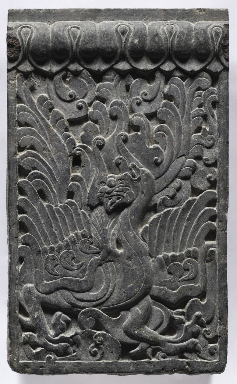 Section of a Coffin Platform: Phoenix, 550-577 by Unbekannt