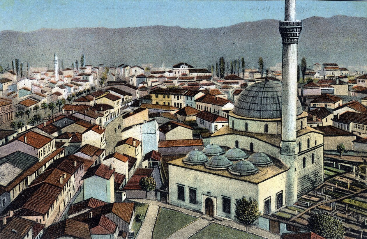 Serbia, Monastir: view of a mosque, Monastir is now called Bitola and is located in Macedonia - Postcard 1914-1918 by Unbekannt