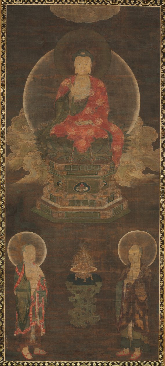 Shakyamuni Triad: Buddha Attended by Manjushri and Samantabhadra Buddha by Unbekannt