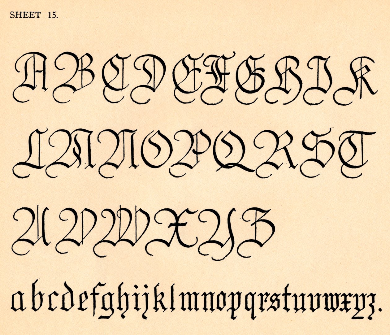 Sheet 15, from a Portfolio of Alphabets by Unbekannt