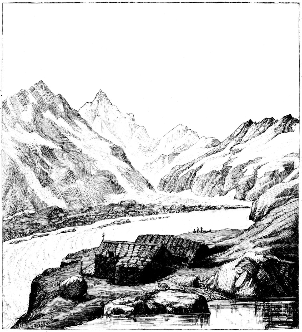 Shelter Built by the Glaciologist Louis Agassiz, Aar Glacier, Switzerland, 1842 by Unbekannt