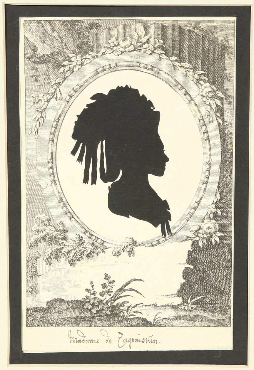 Silhouette Portrait of Natalia Kirillovna Zagryazyskaya née Razumovskaya by Unbekannt