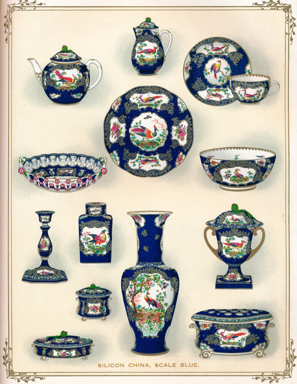 Silicon China, Scale Blue, early 20th century, 1911 by Unbekannt
