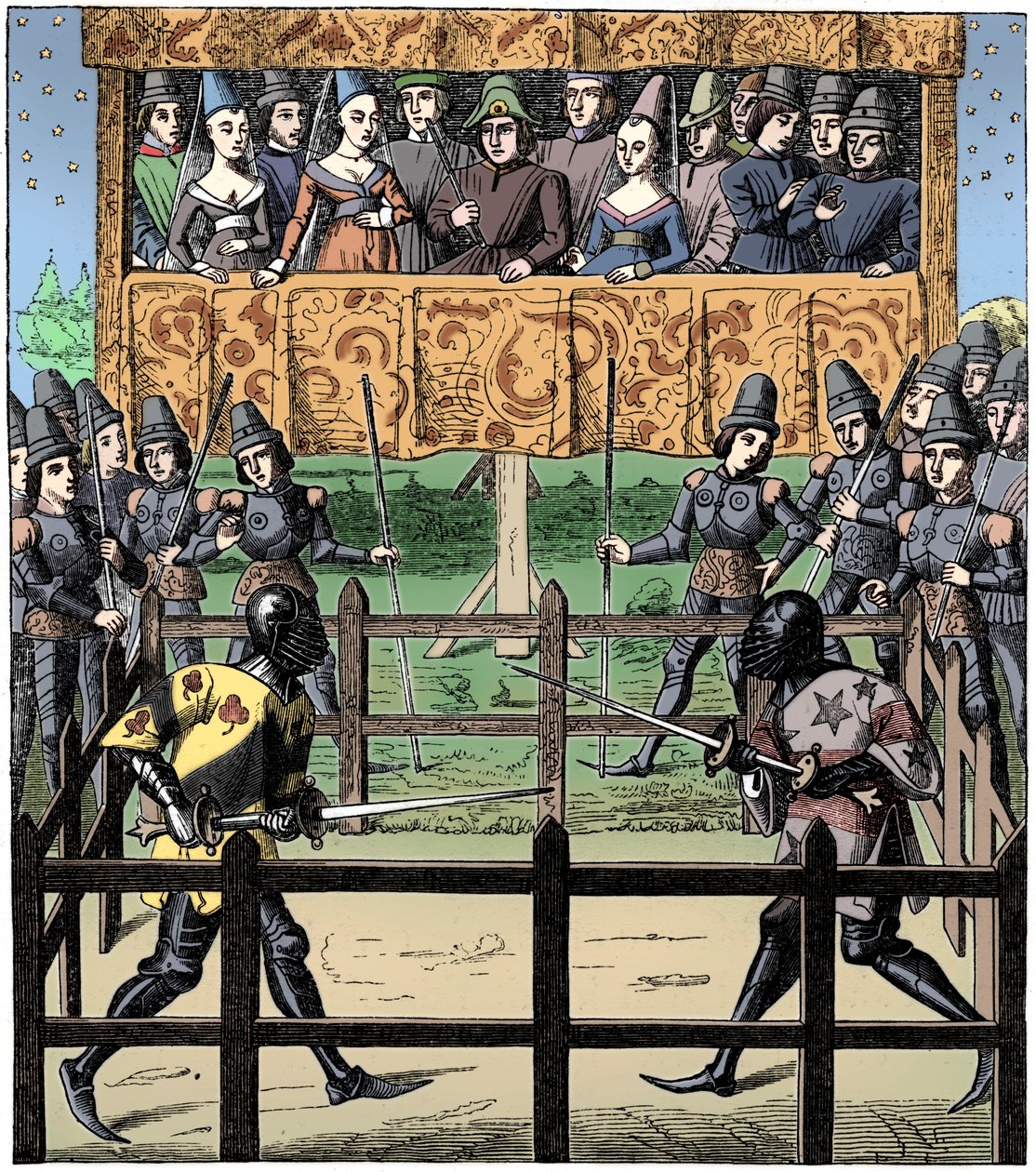 Single combat, 15th century by Unbekannt