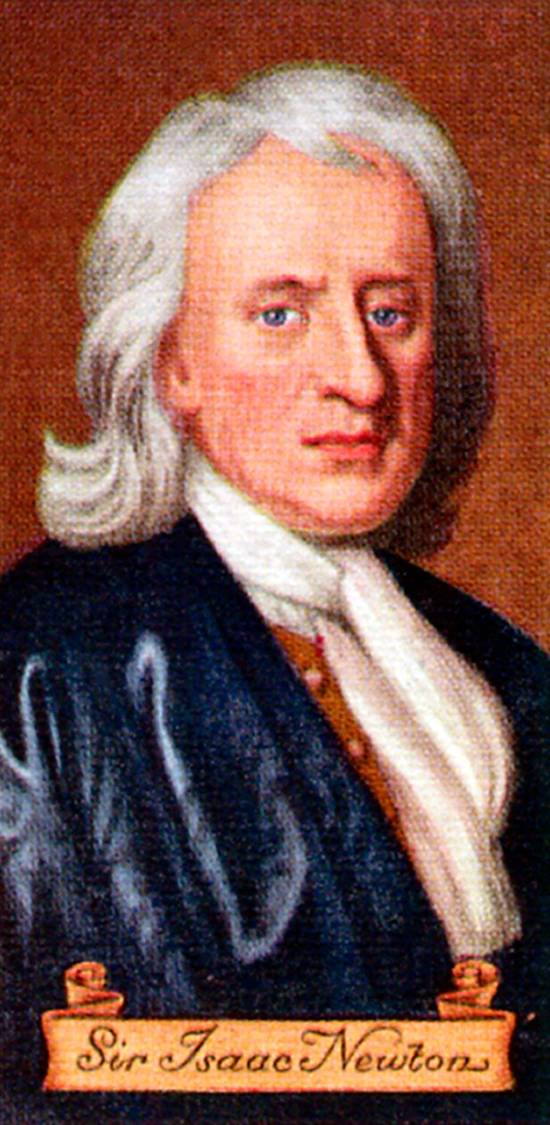 Sir Isaac Newton, from a Series of Cigarette Cards by Unbekannt