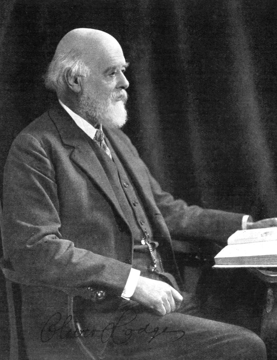 Sir Oliver Joseph Lodge 1851-1940, English physicist and writer, early 20th century by Unbekannt