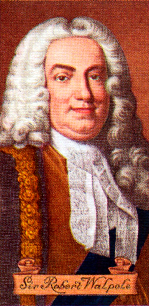 Sir Robert Walpole, taken from a series of cigarette cards, 1935 by Unbekannt