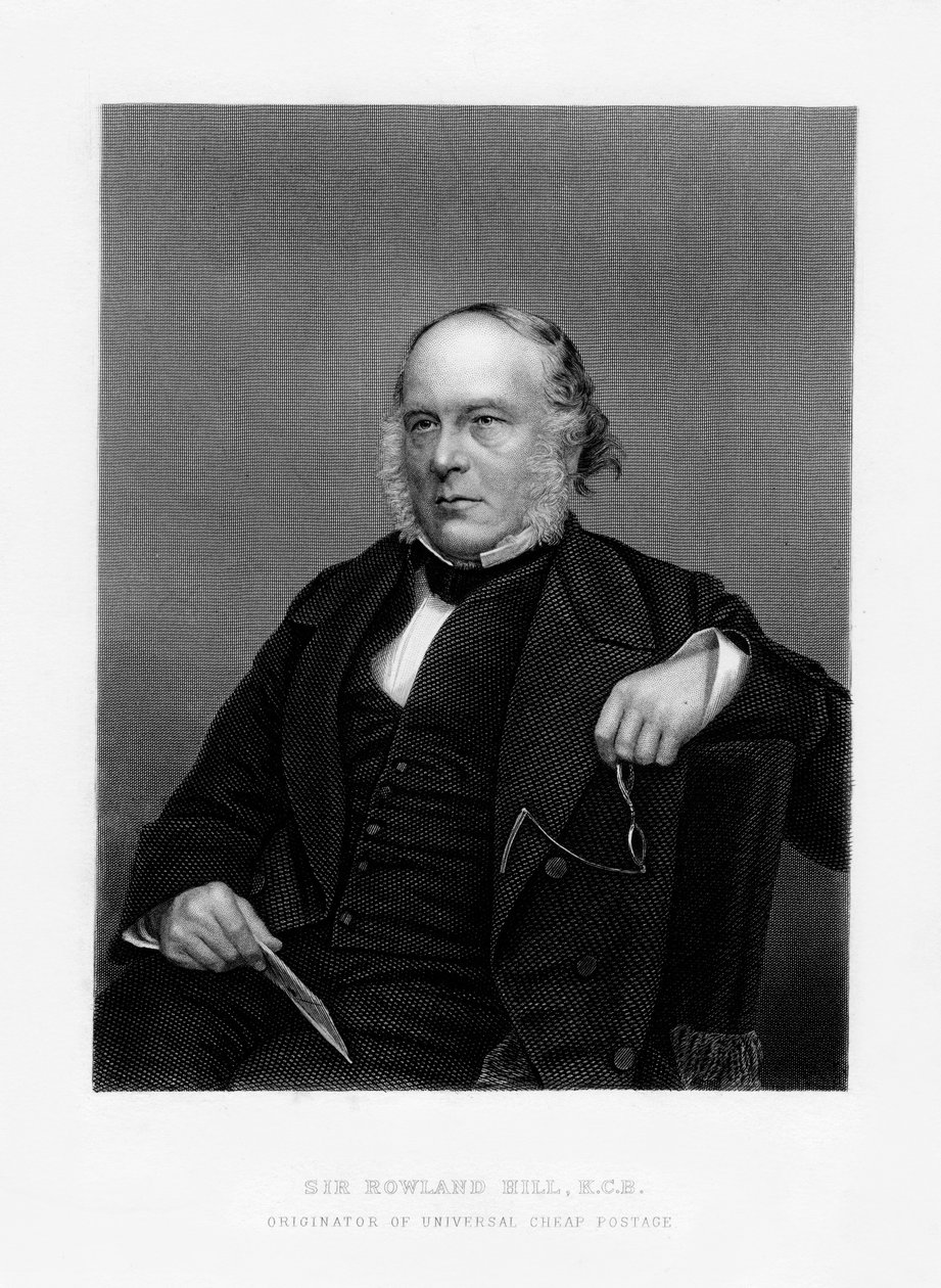 Sir Rowland Hill, British teacher, pamphleteer and creator of penny postage, 19th century by Unbekannt