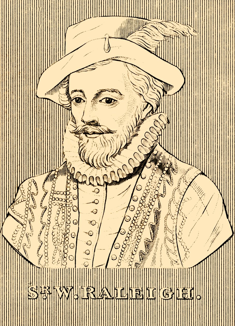 Sir W. Raleigh, c1552-1618, 1830 by Unbekannt