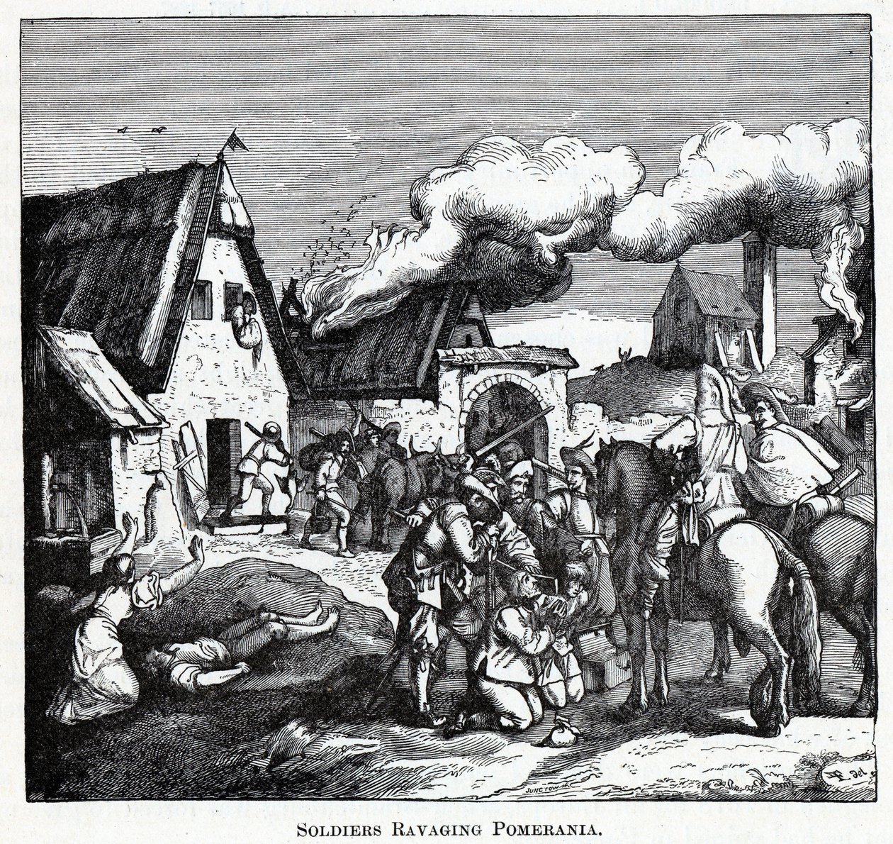 Soldiers Ravaging Pomerania by Unbekannt
