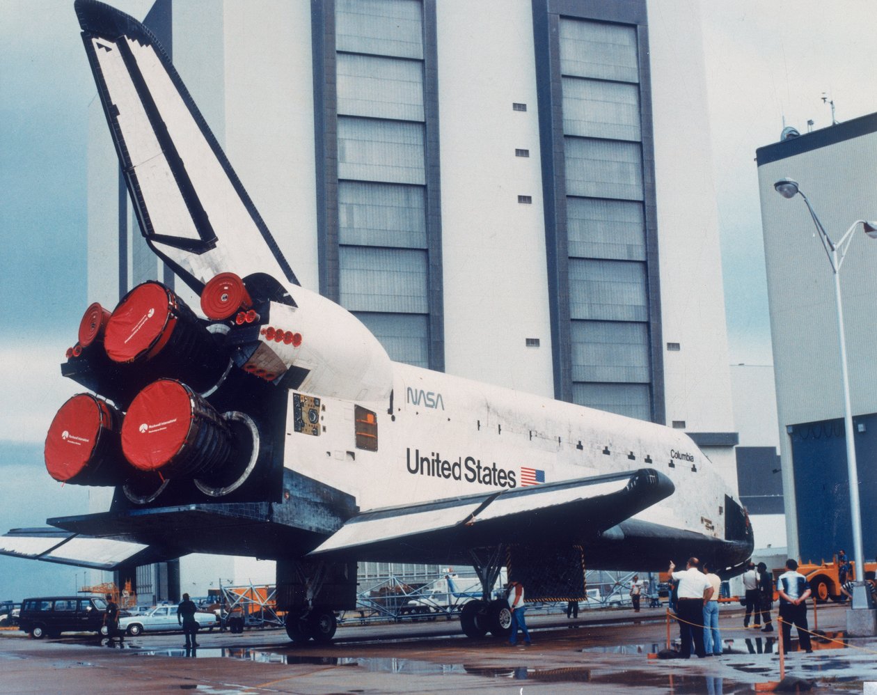 Space Shuttle Columbia on Earth by Unbekannt: Fine art print