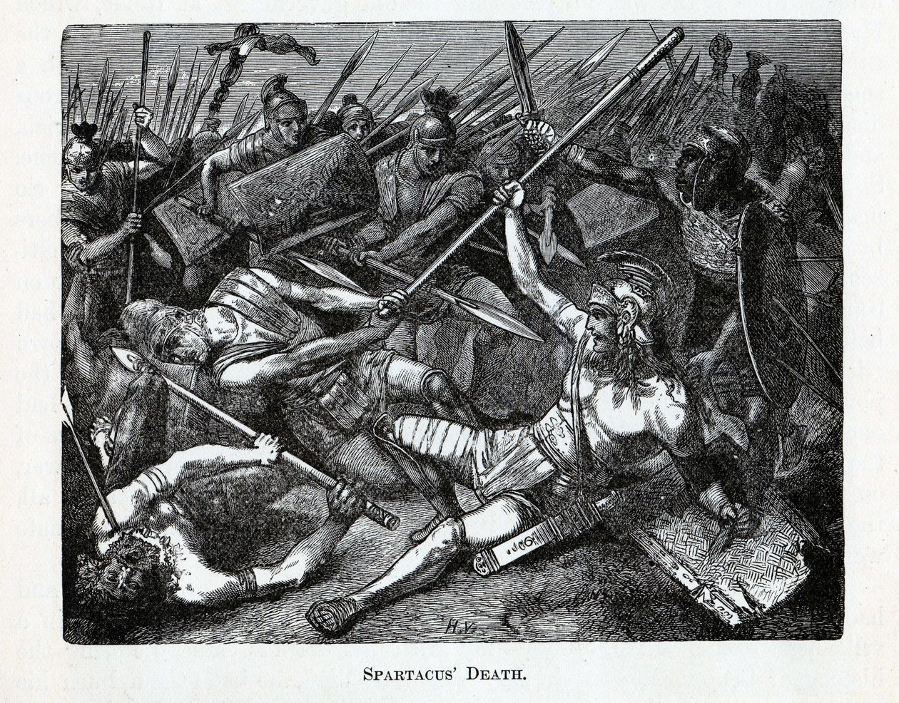 Death of Spartacus, 1882 by Unbekannt