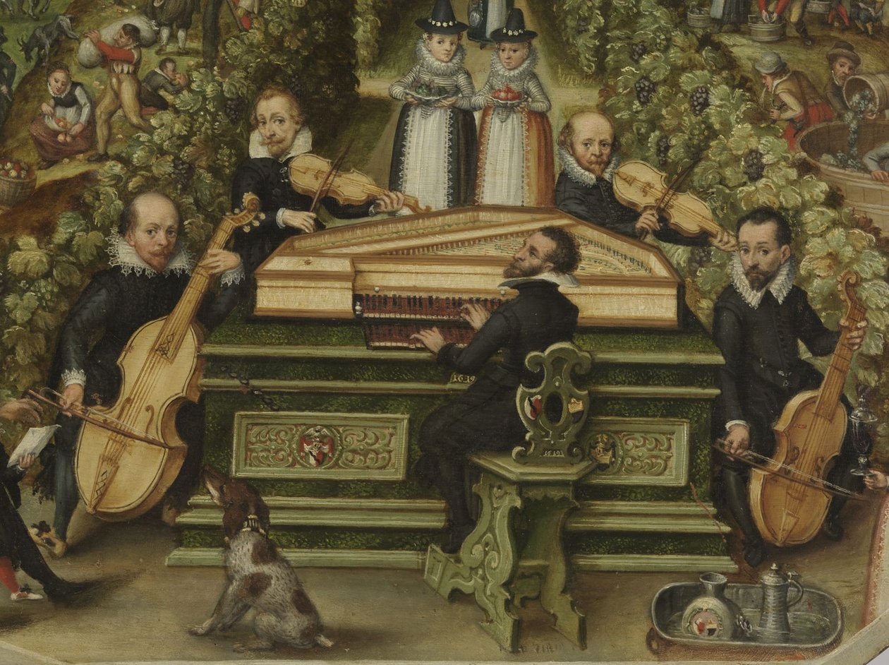 Spinet Lid of Lucas Friedrich Behaim von Schwartzbach by Unbekannt