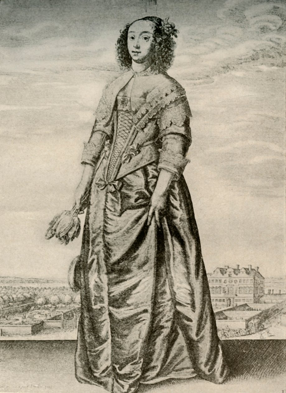 Spring - Fashionable indoor dress of an English lady, reign of Charles I, c1620-1640 by Unbekannt