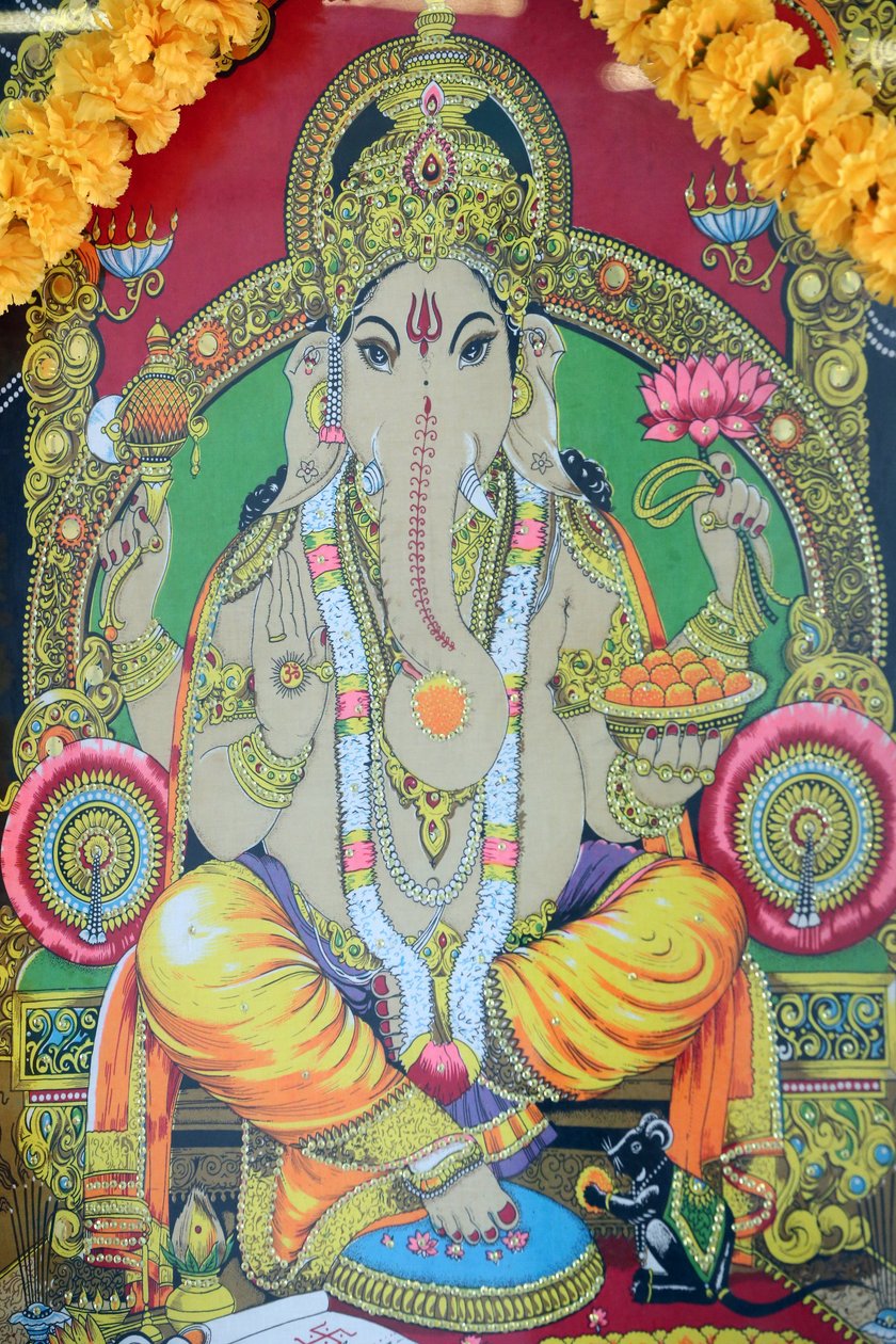 Sri Thenday Yutthapani Temple: Ganesh Painting, Ho Chi Minh City, Vietnam by Unbekannt