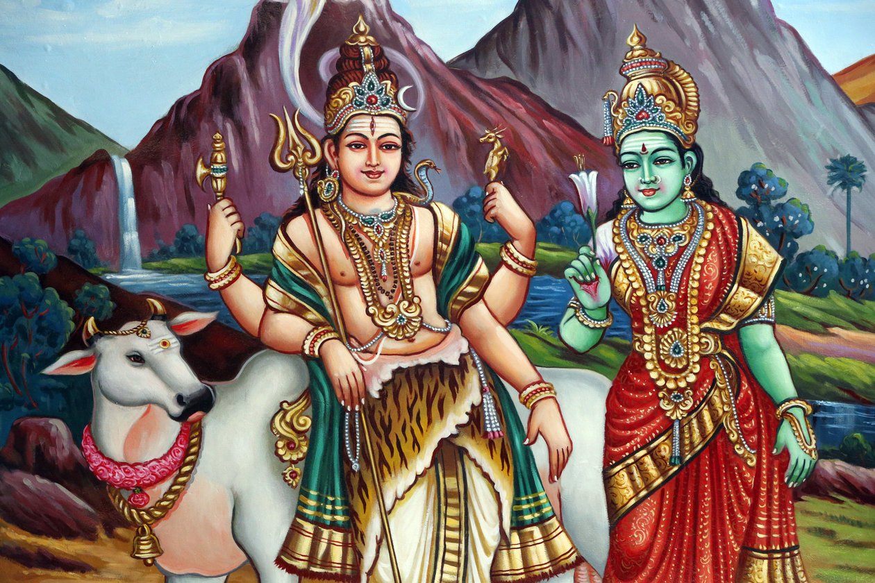 Shiva and Parvati, Sri Vadapathira Kaliamman Hindu Temple, Singapore by Unbekannt