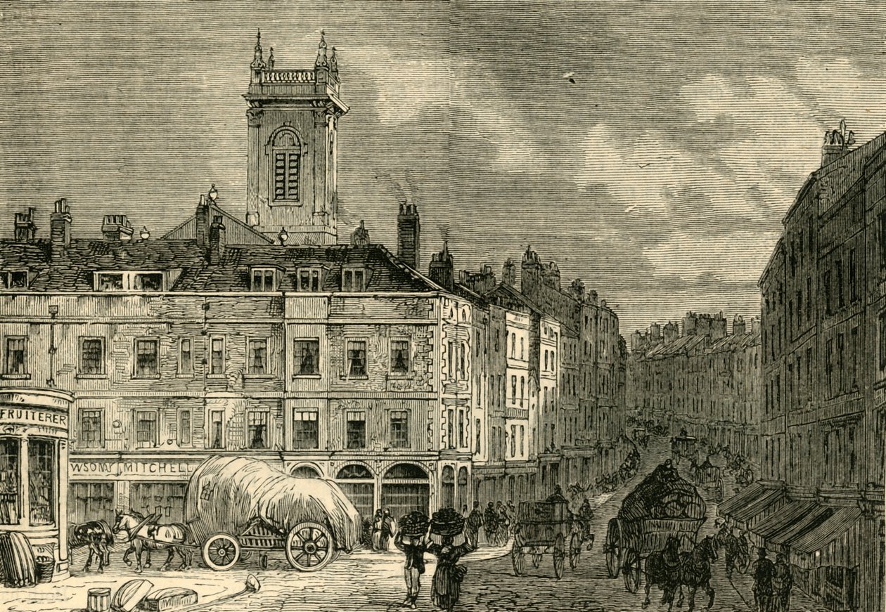 St. Andrews Church, from Snow Hill, in 1850 by Unbekannt