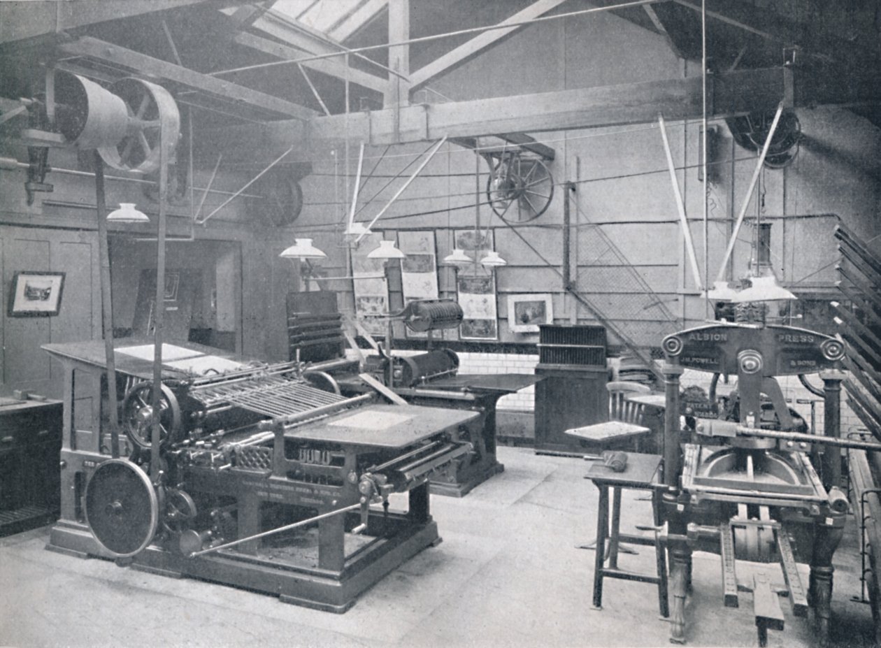 St. Bride Foundation School. Letterpress Machine Room by Unbekannt
