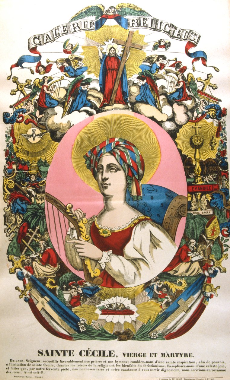 Saint Cecilia or Cecile, Legendary Roman Martyr by Unbekannt
